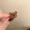 Anillo Abierto de Terciopelo de Oso para Otoño e Invierno para Mujer, Anillo para Dedo Índice con Diseño de Nicho, Accesorio de Anillo Versátil de Lujo Ligero, Anillo de Oso