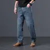Moda Masculina Fengshe / Lançamento Primavera e Outono 2026 Novos Jeans Retos Vintage de Negócios para Homens, Calças Longas Soltas e Versáteis