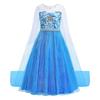 Falda clásica congelada de la Princesa Elsa azul falda de red de pesca de Elsa vestido de verano para niñas una generación de cabello