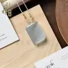 Pingente de Pedra Olho de Gato Colorido em Forma de Cabaça Joia Corrente para Clavícula de Cabaça Rosa Presente para Amigas Pingente de Boa Sorte