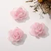 Niña dulce organza borde quemado color sólido malla hilo flor diy hecho a mano todo partido pasador accesorios para el cabello accesorios para la ropa venta al por mayor