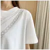 Camiseta C01 tamanho G regular feminina especial para corpo gordo 300kg gorda mm pode usar camiseta de manga curta estampada coreana versão coreana