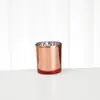 Novo Copo de Vidro Galvanizado para Vela Copo Vazio Copo de Vidro para Aromaterapia Pote de Vela de Fragrância Castiçal Decorativo de Quarto de Hotel Pêndulo Decorativo