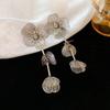 Pendientes de Metal con Borlas de Flor de Diseño de Nicho Individual Exagerados Dulces Frescos Mariposa Largos Colgantes Transfronterizos Nuevas Joyas