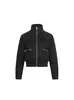 Chaqueta Corta de Plumas de Moda Estilo Americano para Mujer, Nuevo Modelo Invierno 2025, Cuello Alto, Cálida, Corte Ajustado, Chaqueta Abrigo Adelgazante