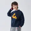 Ropa para Niños Haima 2025 Invierno Nuevo Suéter de Punto con Dibujos Animados para Niños, Cuello Redondo, Estilo Coreano para Niños Mayores