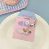 Conjunto de Presilhas de Cabelo de Urso Desenho Animado Fofo, Presilhas Bico de Pato Doces e Versáteis para Meninas, Adequado para Maquiagem, Lavar o Rosto e Prender Franja