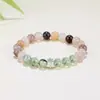 Populares en el comercio exterior, pulseras de cuentas hechas a mano para hombres y mujeres para aliviar la ansiedad, pulseras de la suerte del zodíaco de cristal natural europeas y americanas