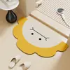 Alfombrilla Creativa de Baño con Forma de Semicírculo de Barro de Diatomeas Alfombrilla para Pies Puerta de Baño Alfombrilla Absorbente Inodoro Alfombra Antideslizante de Forma Especial