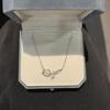 Collar de tulipán con perla de diamante brillante para mujer 2023, nuevo, ligero, de lujo, con cadena de clavícula de nicho, collar de alta calidad