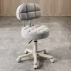 Taburete de Belleza, Taburete Giratorio Ajustable para Salón de Belleza, Taburete de Peluquería, Taburete Redondo para Barbería, Silla Redonda para Maquillaje en Casa