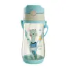 Taza de Paja de Dibujos Animados Plateada Mil Niños con Tapa de Succión para Bebé Plástico de Grado Alimenticio Botella de Agua Resistente a Caídas Botella de Agua para Estudiante