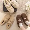 Zapatos de mujer estilo coreano, de suela blanda, totalmente cerrados y peludos, colección otoño/invierno 2026, zapatos de algodón Mary Jane con forro adicional, zapatos de noche y zapatos sin cordones