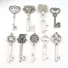 Accesorios para joyería DIY de aleación corazón engranaje corona flor llave colgante collar decoración de ropa colgante hip hop