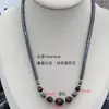 Collar de Piedra Negra Natural Estilo Francés Retro con Cuentas para Mujer Nueva Llegada Lujo Ligero Diseño de Nicho Combinable con Todo Cadena de Lana de Alta Gama