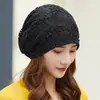 Sombrero de Nuevo Estilo para Mujer, Verano, Delgado, Cubre-Cabello Blanco, Transpirable, Calado, Gorra Apilada, Estilo Occidental, Sombrero con Bolsa de Encaje para Mujer
