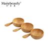 Cuenco de Bambú, Cuenco para Mascarilla Facial, Juego de Cuenco Mezclador y Cuchara, Mezclador Pequeño para Medicina China, Mezclador para Spa, Cuenco Mezclador Especial para Mascarillas de Belleza para Compresas Húmedas
