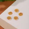 Prata 925 Banhada a Ouro Toro Oco Acessórios Contas Flor Oca Chapéu Pulseira Acessórios Pulseira Acessórios DIY