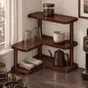 Estante de almacenamiento de esquina estante de esquina de escritorio para mesa de comedor en casa encimera tazas tazas de café estante de almacenamiento multicapa