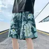 Exclusivo Transfronteiriço Masculino Verão Tendência Marca Ins Praia Calça Esportiva Casual de Perna Reta Versátil Retro com Cordão