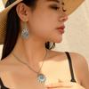 Collar de coco, piedra de pino, estilo étnico, festivo transfronterizo europeo y americano, collar de amor con hilo simple, traje de joyería