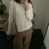 Foto real del nuevo suéter de punto de alta costura coreano Dongdaemun para mujer, otoño 2026, casual y elegante