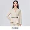 Sobretudo Feminino de Comprimento Médio 2023 Novo Vestido de Outono e Inverno Vestido Profissional OL Fashion Casaco Elegante Terno Cyber Celebridade