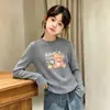 Ropa de Felpa de Otoño para Niñas Cálida de Invierno Otoño 2026 Nueva Camiseta Básica de Manga Larga para Niña Casual Cuello Redondo Moderna