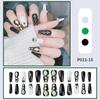 Venta caliente transfronteriza usar belleza de uñas pieza de uña Francés Perla usar uña usar parche de uña falsa fábrica cabello lacio