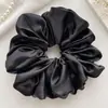 Goma para el pelo satinada de doble capa con volantes de encaje estilo ballet, accesorio para moño de moda, elástico para el pelo de mujer