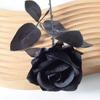 Rosa artificial de franela individual para el hogar, boda, Día de San Valentín, decoración de pared de flores rojas en cascada, ramo falso hecho a mano