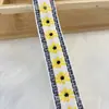Cinta de bordado jacquard con lazo hecho a mano DIY de 1,0-2,0 cm, accesorios para el cabello, accesorios para ropa de minorías étnicas