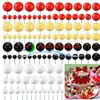 Bolas para Decoración de Pasteles de 10 Piezas, Bolas Doradas y Plateadas, Bolas Navideñas Estilo Ins, Bolas Doradas, Inserts para Repostería, Decoraciones para Pasteles de Boda y Cumpleaños