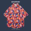 Camisas Florais da Moda para Homens no Verão, Camisas Havaianas de Manga Curta da Moda, Tops Casuais Finos para Jovens, Roupas de Casal