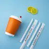 Pajitas Desechables al Por Mayor Personalizadas Pla Biodegradables Empaquetadas Individualmente Pajitas de Plástico para Té con Leche, Café y Bebidas