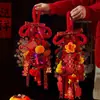 Decoración para inauguración de casa, Colgante para manija de puerta de entrada, Personaje de bendición, Nudo, Decoración para casa nueva, Suministros para ceremonia de mudanza