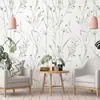 Pegatina de Pared Floral Romántica Autoadhesiva Papel Tapiz Resistente a la Humedad y al Moho Ecológico Lujo Ligero Decorativa para Pared de Dormitorio Armario Renovación