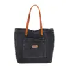 Bolso de Hombro de Lona de Mezclilla para Mujer Nuevo Versátil de Gran Capacidad para Compras Bolso Tote Literario de Nicho Bolso de Mano Casual