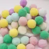 Poliéster Color Alta Elasticidad Pompon Bola de Felpa Pequeña Niños de Jardín de Infancia DIY Decoración Hecha a Mano Material Accesorios Pompon Pequeño
