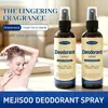 Spray desodorante antitranspirante eliminador de olores transfronterizo, todo en inglés, fragancia refrescante para el cuerpo para el olor de las axilas