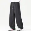 Pantalones deportivos largos de estilo americano con hoja curva para hombre, novedad de otoño 2026, modernos, corte holgado, cómodos, amigables con la piel, duraderos y casuales