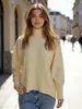 050 Ropa de Otoño e Invierno para Mujer Europea y Americana Nuevo Suéter de Cuello Alto de Amazon Suéter Holgado Ruso Transfronterizo Estilo Europeo y Americano