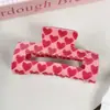 Pinza Transparente para el Cabello con Lazo de Corazón para el Día de San Valentín, Pinza Cuadrada de Gama Alta de Tamaño Mediano para la Parte Posterior de la Cabeza, Lindo Accesorio para el Cabello