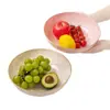 Bandeja de Frutas para Sala de Estar, Bandeja de Exibição de Lanches de Mesa de Centro Altamente Estética, Tigela de Frutas de Plástico de Luxo Leve, Espessada e Durável
