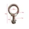 Accesorios de Hebilla de Balanceo de Acero Inoxidable Perno de Ojo Extendido Perno para Cesta Colgante Gancho Colgante Portador de Carga Gancho Colgante para Base de Neumático
