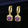 Venda ao vivo Moda Popular Princesa Quadrado Saco 1 quilate Imitação Moissanite Brincos de Prata Brincos de Zircão Feminino Brincos