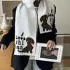 Bufanda de Punto Versátil Estilo Coreano Perrito Lindo para Mujer, Otoño e Invierno Estudiante Cálida y a Prueba de Frío Moda Protección para el Cuello Bufanda de Cuello para Pareja Moderna