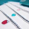 Celebridade da Internet do TikTok Venda Quente Pulseira em Formato de Coração Artesanato com Gotejamento de Cola Azul Estrela Moda Joia Versátil Feminina
