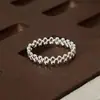 Anillo de Anilla Redonda de Plata Pura S999 Estilo Coreano Minimalista Estilo Fresco Empalme Redondo Moda Versátil Anillo de Diseño Personalizado