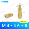 Espaçador Sextavado de Cobre Passagem Única M4~M8 Macho-Fêmea Espaçador de Latão Coluna Espaçadora para Placa Pcb Suporte de Conexão Espaçador de Cobre com Rosca Interna e Externa